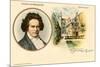 Ludwig van Beethoven and Birthplace-null-Mounted Art Print