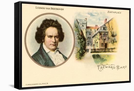 Ludwig van Beethoven and Birthplace-null-Framed Stretched Canvas