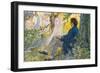 Ludwig Van Beethoven Beethoven Composes His Symphonies Sitting Under a Tree-L. Balestrieri-Framed Photographic Print