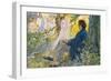 Ludwig Van Beethoven Beethoven Composes His Symphonies Sitting Under a Tree-L. Balestrieri-Framed Photographic Print