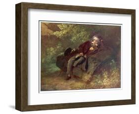 Ludwig Van Beethoven Beethoven Sitting in Some Woods-null-Framed Art Print