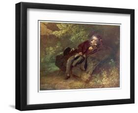 Ludwig Van Beethoven Beethoven Sitting in Some Woods-null-Framed Art Print