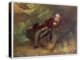 Ludwig Van Beethoven Beethoven Sitting in Some Woods-null-Stretched Canvas