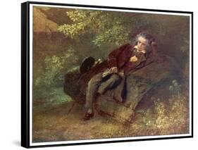 Ludwig Van Beethoven Beethoven Sitting in Some Woods-null-Framed Stretched Canvas
