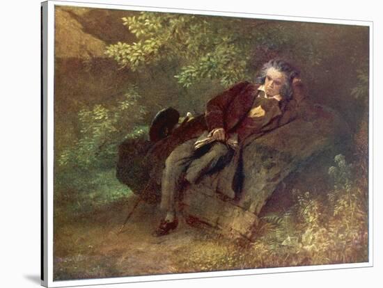 Ludwig Van Beethoven Beethoven Sitting in Some Woods-null-Stretched Canvas