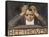 Ludwig Van Beethoven Beethoven Struggles with His Inner Demons as He Composes His 9th Symphony-null-Framed Stretched Canvas