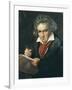 Ludwig Van Beethoven Composing the Missa Solemnis-Joseph Karl Stieler-Framed Art Print