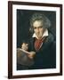 Ludwig Van Beethoven Composing the Missa Solemnis-Joseph Karl Stieler-Framed Art Print