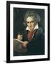 Ludwig Van Beethoven Composing the Missa Solemnis-Joseph Karl Stieler-Framed Art Print