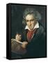 Ludwig Van Beethoven Composing the Missa Solemnis-Joseph Karl Stieler-Framed Stretched Canvas