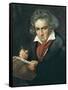 Ludwig Van Beethoven Composing the Missa Solemnis-Joseph Karl Stieler-Framed Stretched Canvas