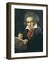 Ludwig Van Beethoven Composing the Missa Solemnis-Joseph Karl Stieler-Framed Art Print