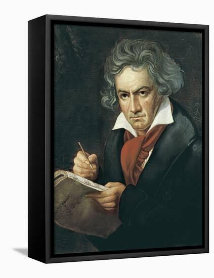 Ludwig Van Beethoven Composing the Missa Solemnis-Joseph Karl Stieler-Framed Stretched Canvas