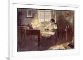 Ludwig Van Beethoven Composing-null-Framed Photographic Print