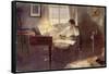 Ludwig Van Beethoven Composing-null-Framed Stretched Canvas