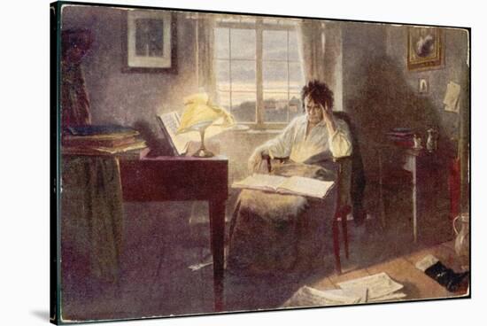 Ludwig Van Beethoven Composing-null-Stretched Canvas