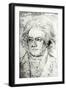 Ludwig van Beethoven drawing-August Karl Friedrich von Kloeber-Framed Giclee Print