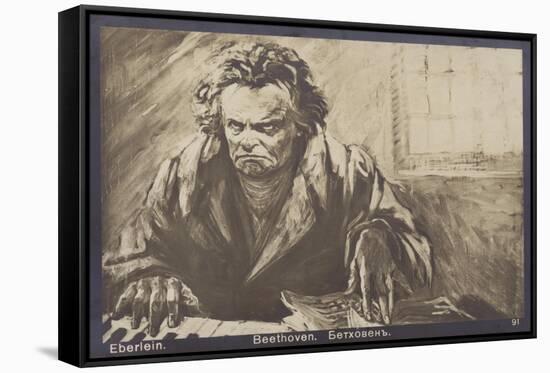 Ludwig Van Beethoven, German Composer and Pianist (1770-1827)-Gustav Heinrich Eberlein-Framed Stretched Canvas