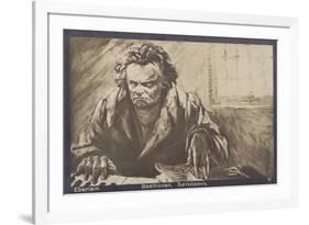 Ludwig Van Beethoven, German Composer and Pianist (1770-1827)-Gustav Heinrich Eberlein-Framed Giclee Print