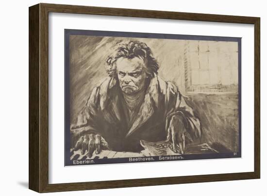 Ludwig Van Beethoven, German Composer and Pianist (1770-1827)-Gustav Heinrich Eberlein-Framed Giclee Print