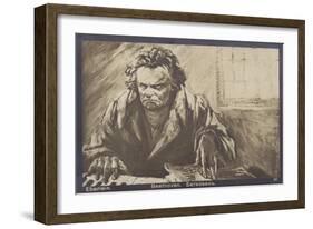 Ludwig Van Beethoven, German Composer and Pianist (1770-1827)-Gustav Heinrich Eberlein-Framed Giclee Print