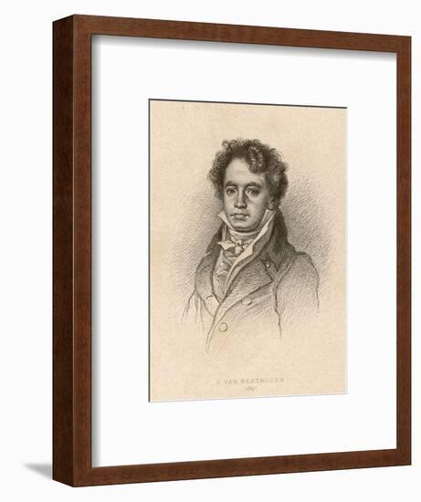 Ludwig Van Beethoven German Composer Portrait in 1814-null-Framed Art Print