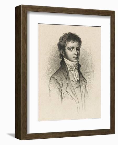 Ludwig Van Beethoven German Composer Portrait in Vienna, 1801-null-Framed Art Print