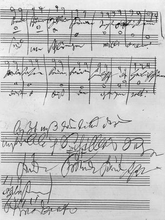 Handwritten Musical Score (Ink on Paper)