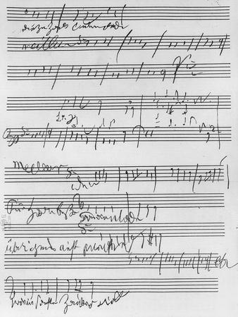 Handwritten Musical Score (Ink on Paper)