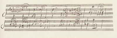 Portion of the Manuscript of Beethoven's Sonata in A, Opus 101
