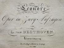 Title Page of Score for Variations on Theme Written for Archduke Rudolph-Ludwig Van Beethoven-Giclee Print