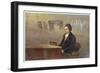 Ludwig Van Beethoven While Sitting at His Piano Beethoven Contemplates His Vision of Death-null-Framed Art Print