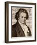 Ludwig Van Beethoven with One of His Manuscripts-null-Framed Giclee Print