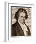 Ludwig Van Beethoven with One of His Manuscripts-null-Framed Giclee Print