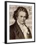 Ludwig Van Beethoven with One of His Manuscripts-null-Framed Giclee Print