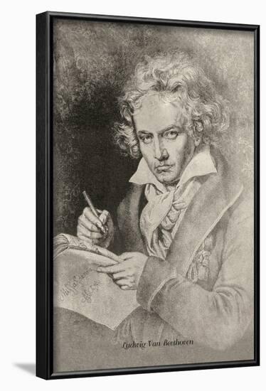 Ludwig Van Beethoven-null-Framed Art Print