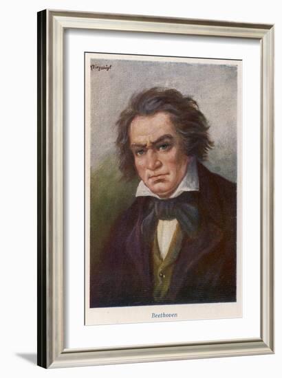 Ludwig Van Beethoven-null-Framed Art Print