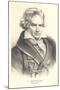 Ludwig Von Beethoven-null-Mounted Art Print