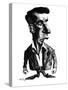 Ludwig Wittgenstein, Caricature-Gary Gastrolab-Stretched Canvas