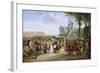 Ludwig XIV, at the Unveiling of the Sculpture Milon of Croton from P. Puget, 1814-Gabriel Lemonnier-Framed Giclee Print