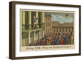 Ludwig XVIII König Von Frankreich in Paris, Pub. 1814-null-Framed Giclee Print