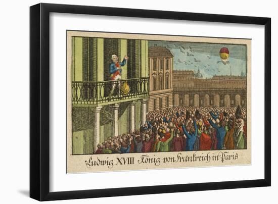 Ludwig XVIII König Von Frankreich in Paris, Pub. 1814-null-Framed Giclee Print