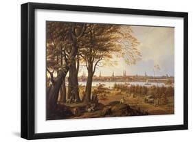 Luebeck as Seen from the East, from the Direction of Marli, C. 1840-Carl Rottmann-Framed Giclee Print