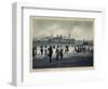 Lübeck Travemünde, Dampfer Am Strand, Zuschauer-null-Framed Premium Giclee Print