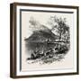 Lugano and Monte Salvatore, the Italian Lakes, Italy, 19th Century-null-Framed Giclee Print