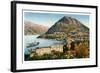 Lugano and Monte San Salvatore, Switzerland, 20th Century-null-Framed Giclee Print