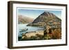 Lugano and Monte San Salvatore, Switzerland, 20th Century-null-Framed Giclee Print