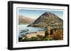 Lugano and Monte San Salvatore, Switzerland, 20th Century-null-Framed Giclee Print