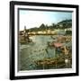 Lugano (Italy), the Port and Hotels Along the Lake, Circa 1865-Leon, Levy et Fils-Framed Photographic Print