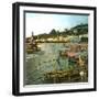 Lugano (Italy), the Port and Hotels Along the Lake, Circa 1865-Leon, Levy et Fils-Framed Premium Photographic Print